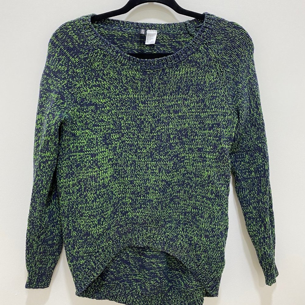 Green/Black Cable Knit Sweater
